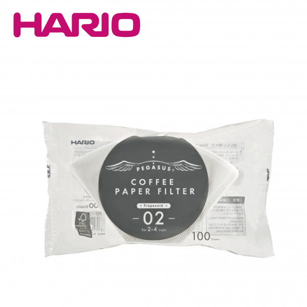 HARIO 102扇形濾紙-白色【100入】