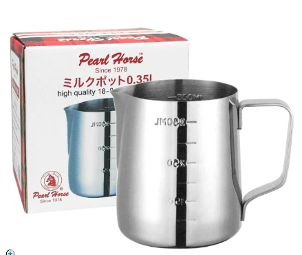 寶馬牌 不鏽鋼刻度拉花杯-360cc (#304)